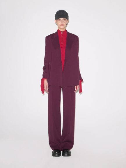 GIACCA DOPPIO PETTO IN LANA VERGINE Bordeaux