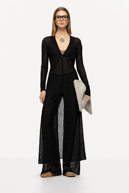 CHEMISIER CON PUNTO PUNZONATO IN LINO/COTONE