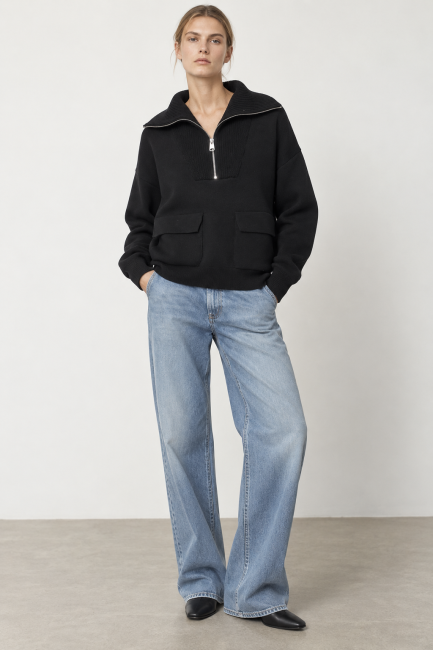 TROYER ZIP CON ZIP E TASCHE APPLICATE