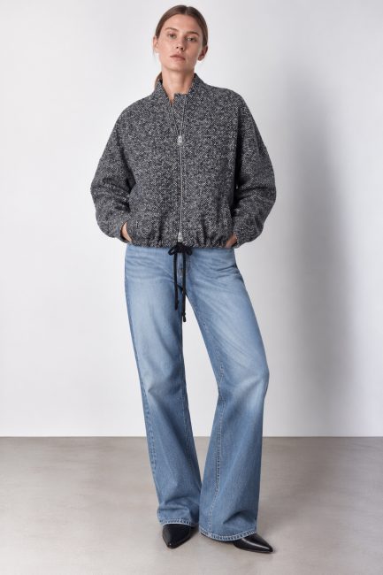 BOMBER IN TESSUTO CON ZIP