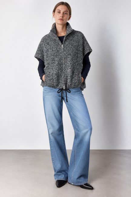 SMANICATO IN TESSUTO CON ZIP